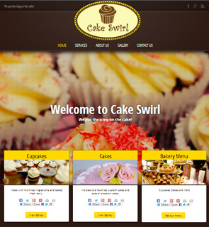 Cake Swirl Spring Texas | Glow In Graphics | website design Texas | Bakery websites houston