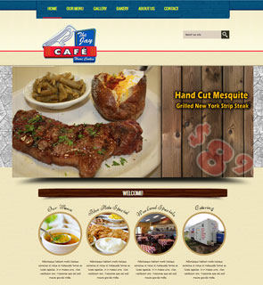 The Jay Cafe Restaurant Needville, Texas | Glow in Graphics | Web Design Houston Needville Texas