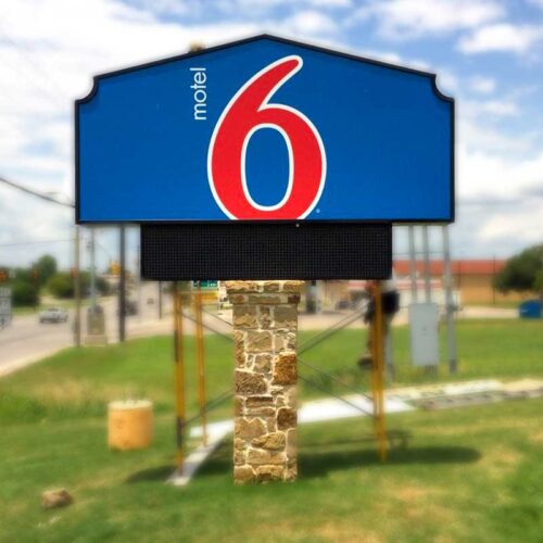 Motel 6 Monument Sign | hotel Sign | Houston Texas